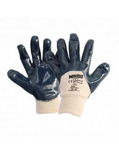 Guantes Nitrilo / Lona Pesados Nimax 10" (Par)