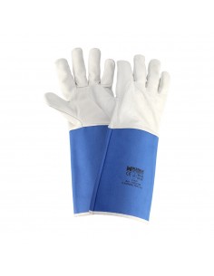 Guantes Piel Serraje Largos 40 cm. guante Resistente, Guante Comodo, Guantes De Trabajo, (Par)