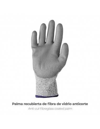 Guantes Anticorte Fibra De Vidrio Talla 7" (Par)