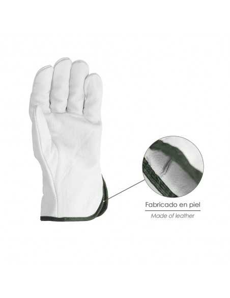 Guantes De Trabajo De Piel Flor De Vacuno, Proteccion Laboral, Riesgos Mecanicos, Guantes De Seguridad De Cuero. Talla 7" (Par) Guantes De Trabajo De Piel Flor De Vacuno, Proteccion Laboral, Riesgos Mecanicos, Guantes De Seguridad De Cuero. Talla 7" (Par)