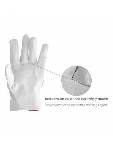 Guantes Piel / Lona Con Colgador 10" Guantes De Trabajo, Guantes De Protección (Par)